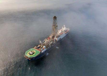 The Joides Resolution at sea