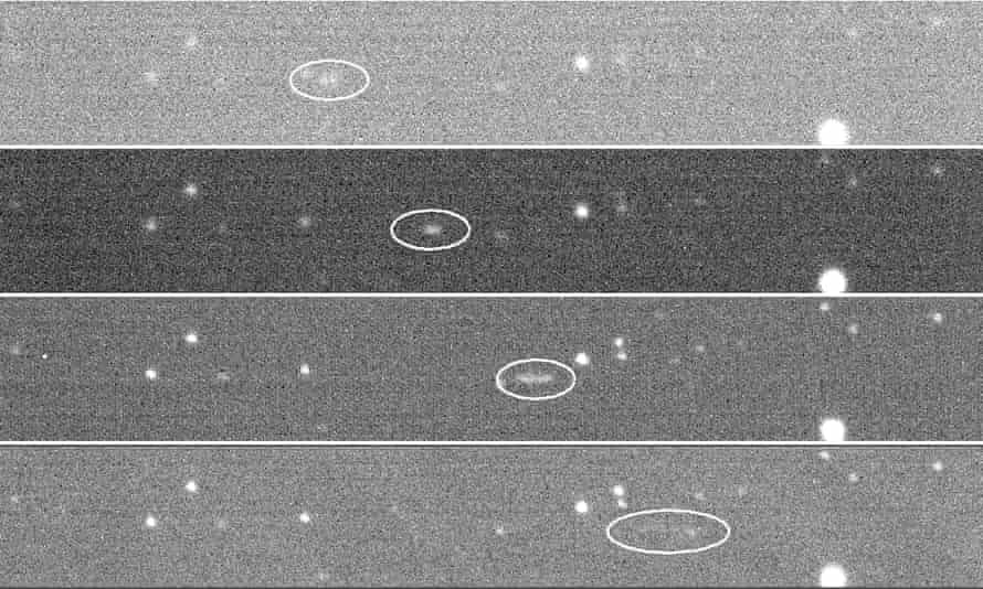 Asteroid 2018LA'nın geçiş halindeki Skymapper fotoğrafları