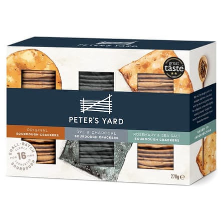 Peter’s Yard Sourdough Crackers Selection Box for Cheese, 3 Varieties, Great Gift, Premium Quality, High Fibre, All Natural, Rosemary Charcoal, 270 g