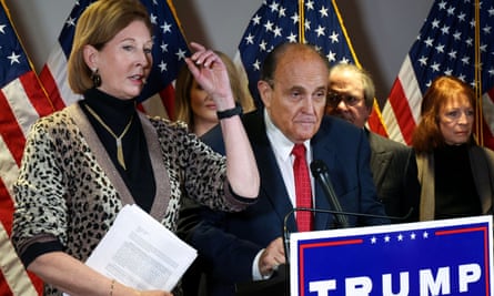 Sidney Powell with Rudy Giuliani in Washington in November.