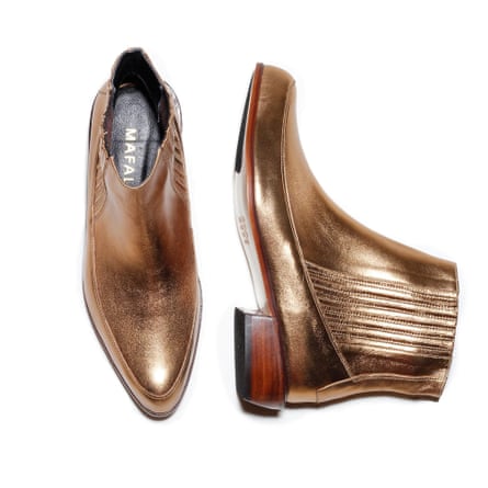 Mafalda Cordelia Gold Ankle Boots