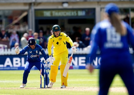 Annabel Sutherland is bowled for a duck!