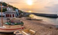 Sunset in the fishing port of the town of Guethary in the province of Lapurdi. French Basque Country, Department of Pyrenees-Atlantiques<br>2MJ404B Sunset in the fishing port of the town of Guethary in the province of Lapurdi. French Basque Country, Department of Pyrenees-Atlantiques