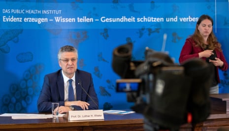 Lothar Wieler, president of Robert Koch Institute, speaking at Germany’s daily Covid-19 press briefing