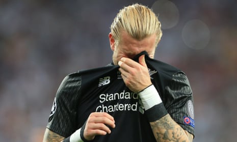 A tearful Loris Karius after a disastrous Champions League final against Real Madrid in 2018