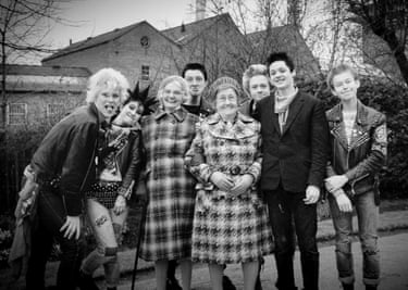 Members of various punk bands in 1979, taken in Castle Gardens Park, Leicester