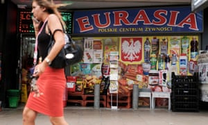 A Polish food shop, owned by Kurds, in Wakefield, West Yorkshire