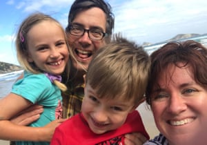 Rees et Wilson avec leurs enfants