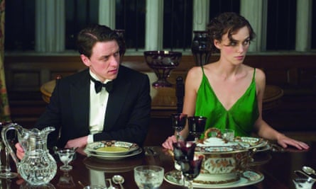 James McAvoy (Robbie) and Keira Knightley (Cecilia) in the 2007 film of Atonement.