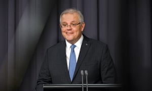 Australian Prime Minister Scott Morrison at Parliament House in Canberra, Australia, 29 April 2020.
