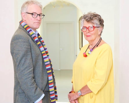 Kruger with his mother, the Great British Bake Off judge Prue Leith.