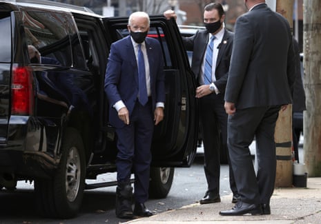 President-elect Joe Biden, who is wearing a walking boot due to ankle strain he received while playing with his dog Major, announced his economic team today.
