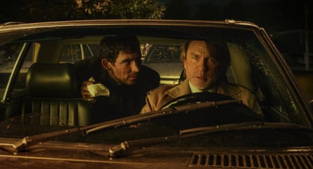 O'Connor and Craig in a scene from Wake Up Dead Man.