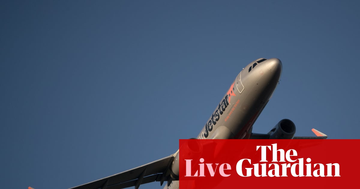 Australia news live: grounded Jetstar flights resume; foreign couple arrested over alleged $1m Sydney casino fraud