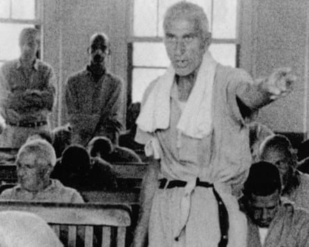 A still from Titicut Follies, 1967, Wiseman’s first documentary, filmed in the Bridgewater State Hospital for the Criminally Insane – the state of Massachusetts restricted the film’s distribution for 22 years.