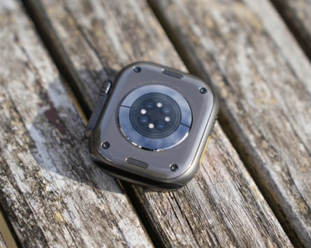 The back of the Apple Watch Ultra 3.