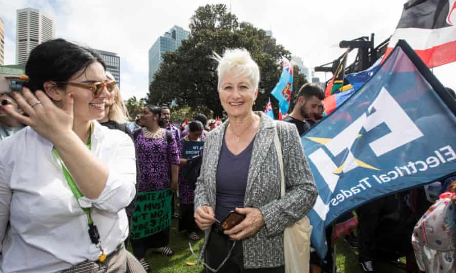 Kerryn Phelps at the climate strike in Sydney’s Domain in 2019.