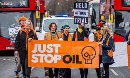 Climate crisis protesters in London earlier this year