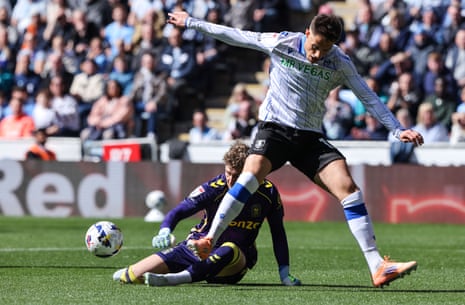 Coventry City's Carl Rushworth battles with Sheffield Wednesday's Jerry Yates