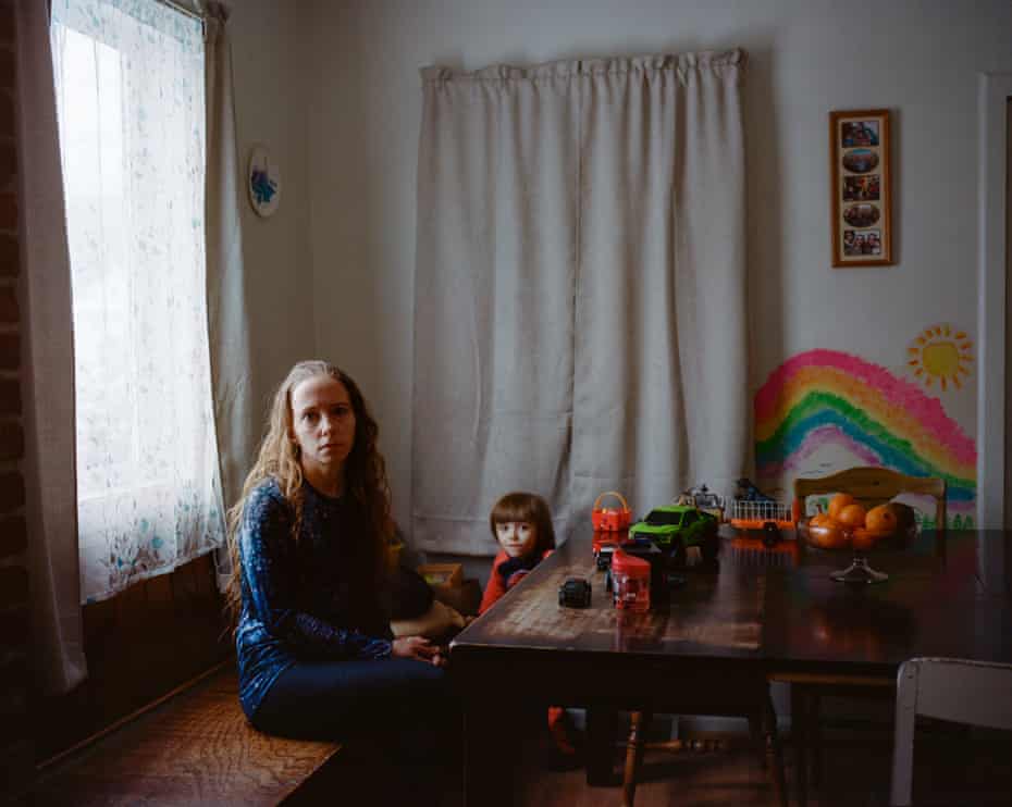 Maryann Jacobs and her son, Oliver Bussey, at their home in Hoosick Falls, New York. 