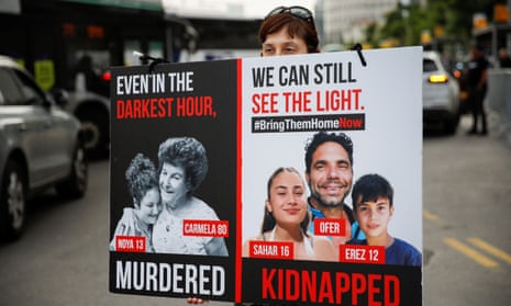 Families and supporters of those taken hostage by Hamas demanded their immediate release at a protest in Tel Aviv on Wednesday.