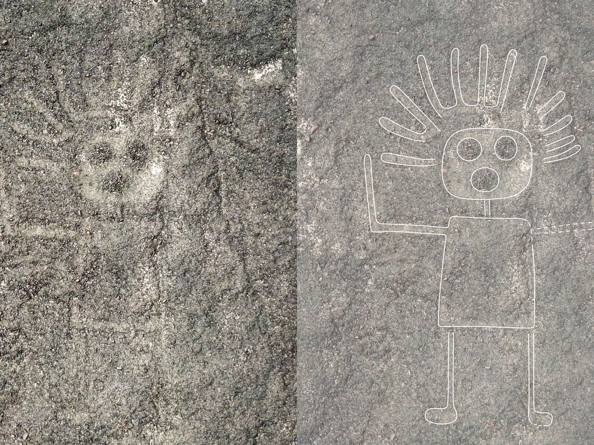 Các nhà khảo cổ sử dụng trí tuệ nhân tạo để phát hiện 303 hình vẽ khổng lồ chưa được biết đến gần Đường Nazca | Peru | The Guardian