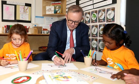 Prime Minister Anthony Albanese during a visit to Good Start Tweed Heads.