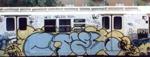 Graffiti on  subway carriage