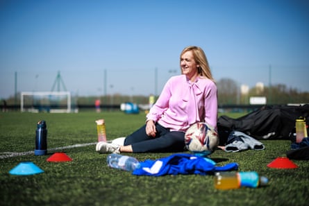 Tracey Neville on the artificial grass at Stockport Sports Village