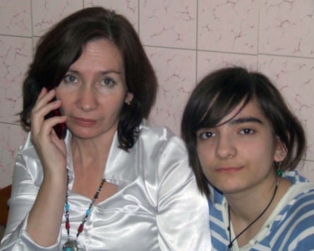 Natalia and Lana in Grozny, 2008.