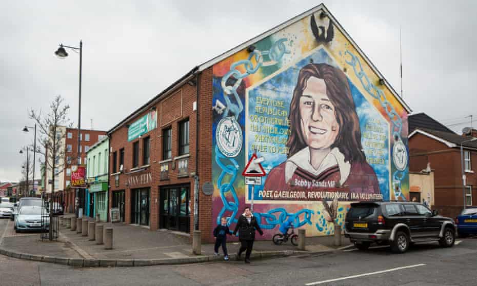 A mural on the Falls Road in Belfast depicting Bobby Sands.