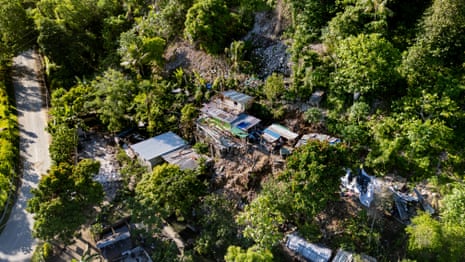 For story on the aftermath of the Vanuatu earthquake. House of Tony Dehei and Alice Hawel after the landslide at Melemaat village