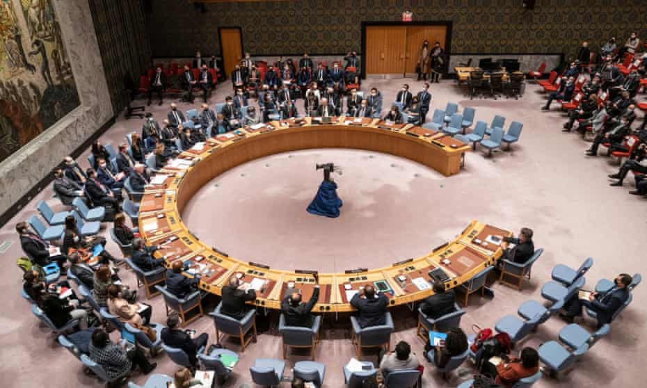 La reunión del consejo de seguridad de la ONU y la votación de la resolución sobre la guerra en Ucrania el 25 de febrero.