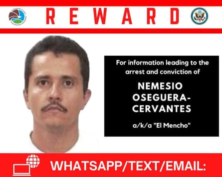 Wanted poster of El Mencho.