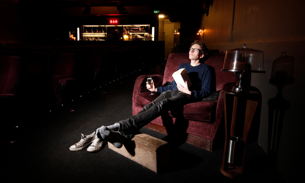 Tom Lamont puts his feet up at Everyman’s Screen on the Green in Islington, London.