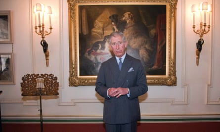 Charles presents the Prince of Wales medals for arts philanthropy at Clarence House in November 2011.