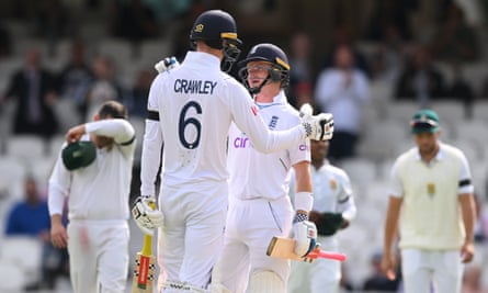 Zak Crawley and Ollie Pope complete England’s series victory over South Africa that wrapped up an excellent summer under their new leadership team.
