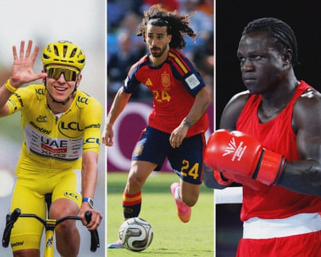 Tadej Pogacar, Marc Cucurella, Aziz Abdul