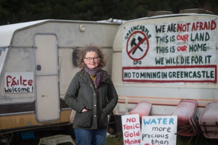 ‘We are not afraid, this is our land, this is our home, we will die for it. No to mining in Greencastle.’