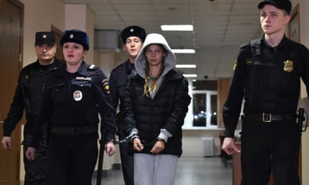 Anastasia Vashukevich with police