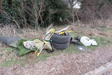 Some of the rubbish cleared up in Brackley on Wednesday.
