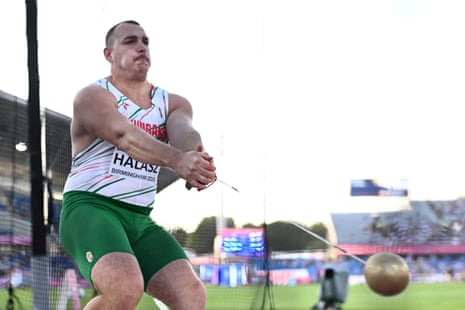Bence Halasz prepares to unleash the hammer.