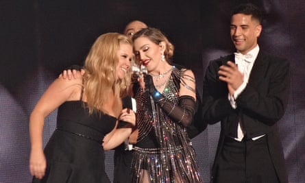 Amy Schumer and Madonna together on stage