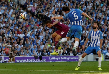 Lewis Dunk heads in an own goal.