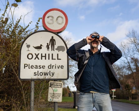 Sam Wollaston prepares to go wallaby hunting in Oxhill, Warwickshire.