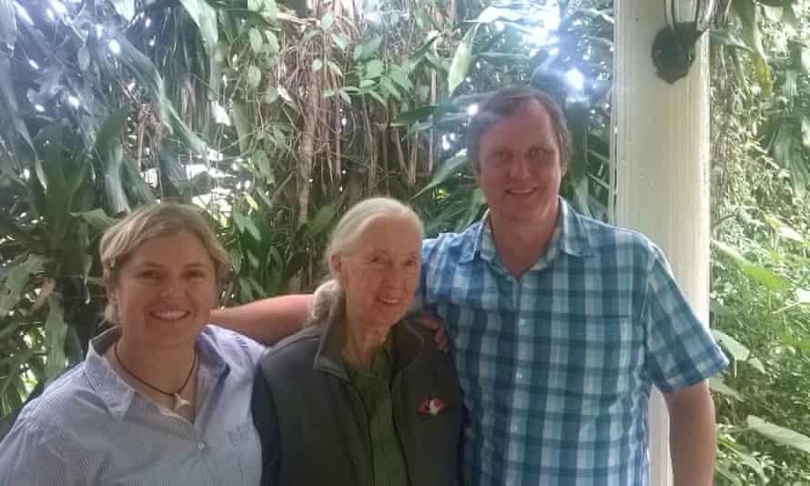 Wayne Trotter with Jane Goodall (centre) and PAMS co-founder Krissie Clark