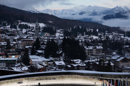 Andriy Mandziy of Ukraine competes in the Luge men’s singles run on day one of the Milano Cortina 2026 Winter Olympic games at Cortina Sliding Centre on February 07, 2026 in Cortina d’Ampezzo.