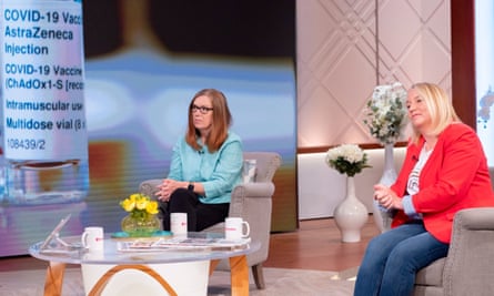 Sarah Gilbert, left, and Catherine Green on Lorraine this month