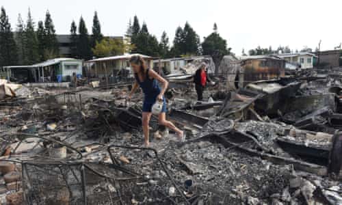 California wildfire evacuees return to a wasteland
