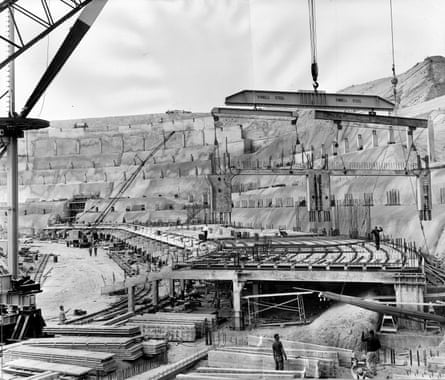 a stadium being built